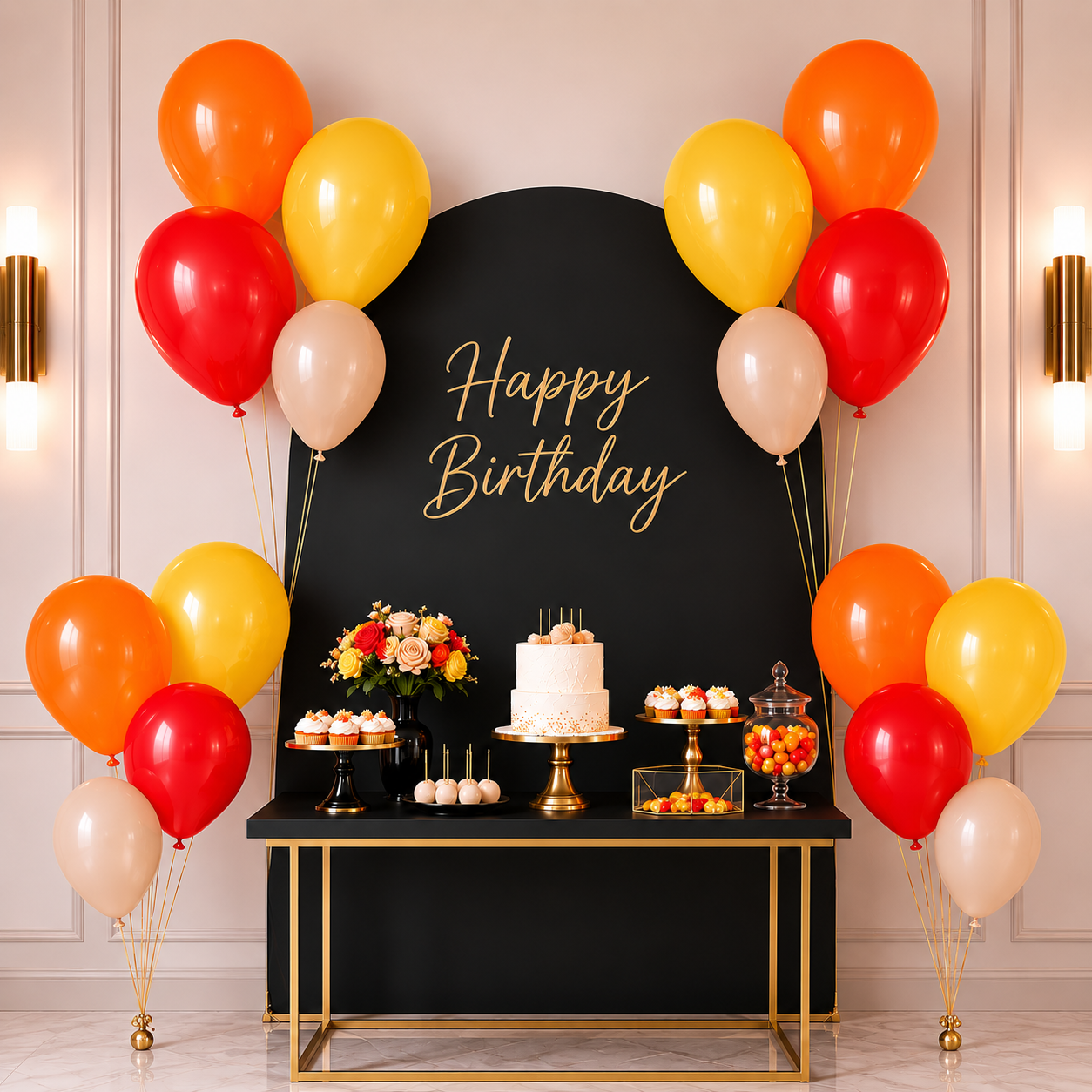 Parttyhub Festival Flame Balloon Set | STD | Pack 6