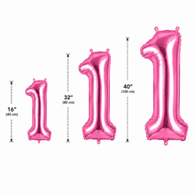 Partyhub Foil Number Birthday Balloons - 16, 32, 40 Inches - Pink | BDAY | Pack 1