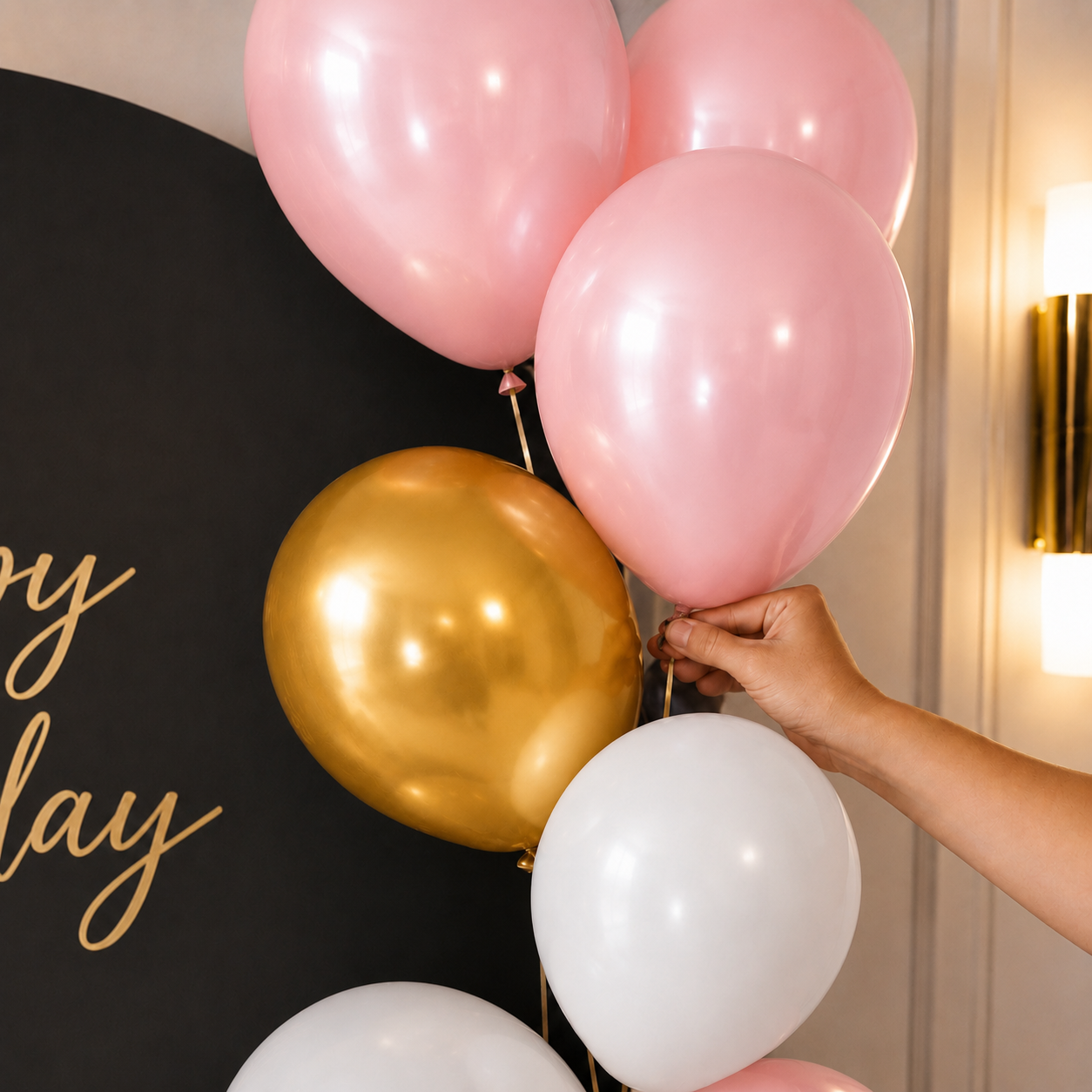 Partyhub Pearl Blush Balloon Set | LSTD | Pack 10