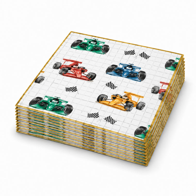 Parttyhub racecar track birthday napkins | RCT | Pack 16