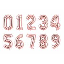 Parttyhub Foil Number Birthday Balloons - 16, 32, 40 Inches - Rosegold | BDAY | Pack 1