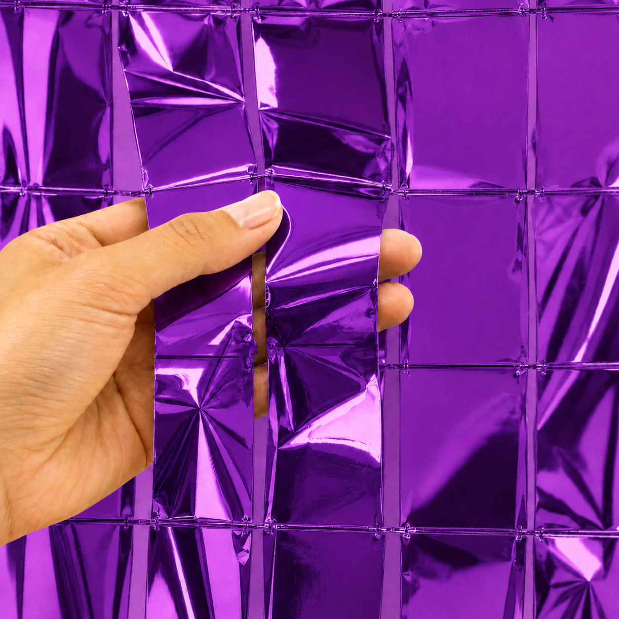 Parttyhub Foil Square Party Curtains | SQ | Pack 1