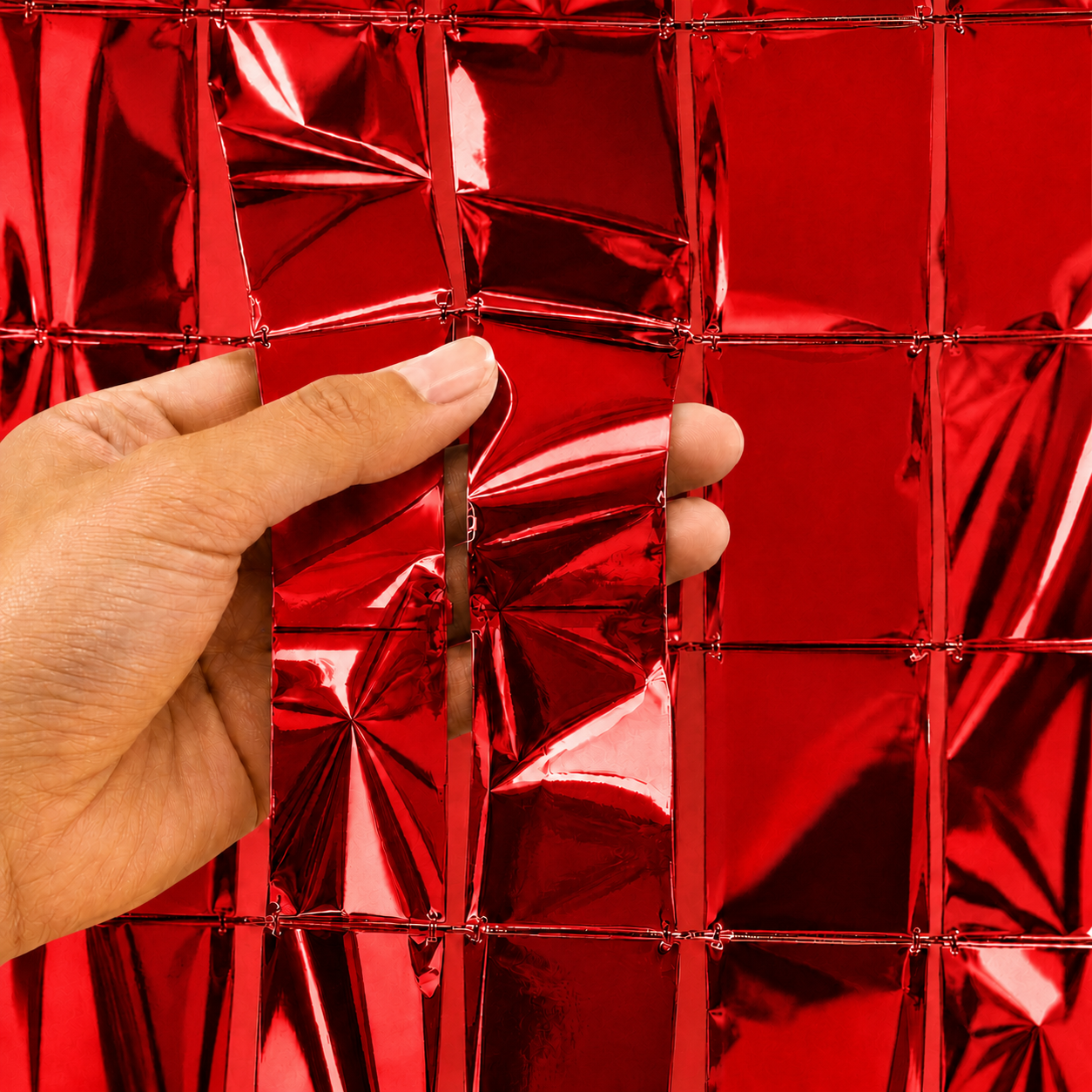 Parttyhub Foil Square Party Curtains | SQ | Pack 1