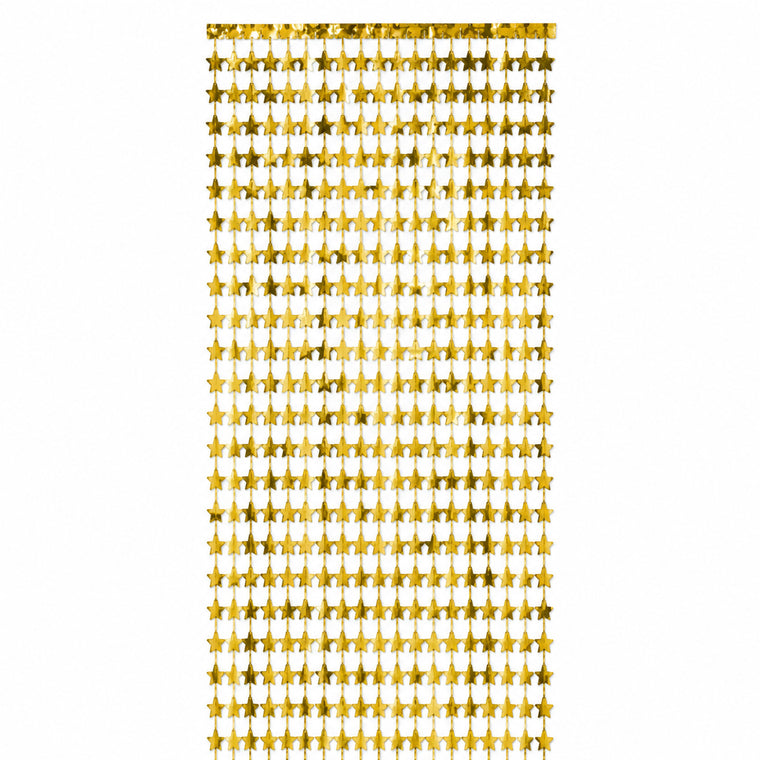Parttyhub curtains polyester star gold | GSTR | Pack 1