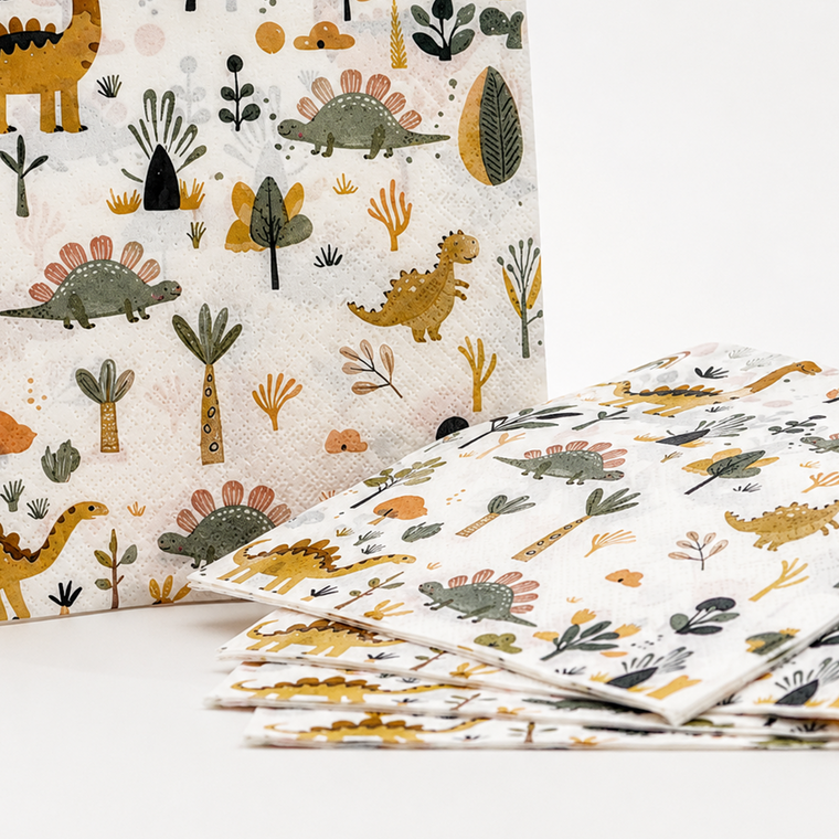 Parttyhub dinosaurs theme party napkins | DTP | Pack 16