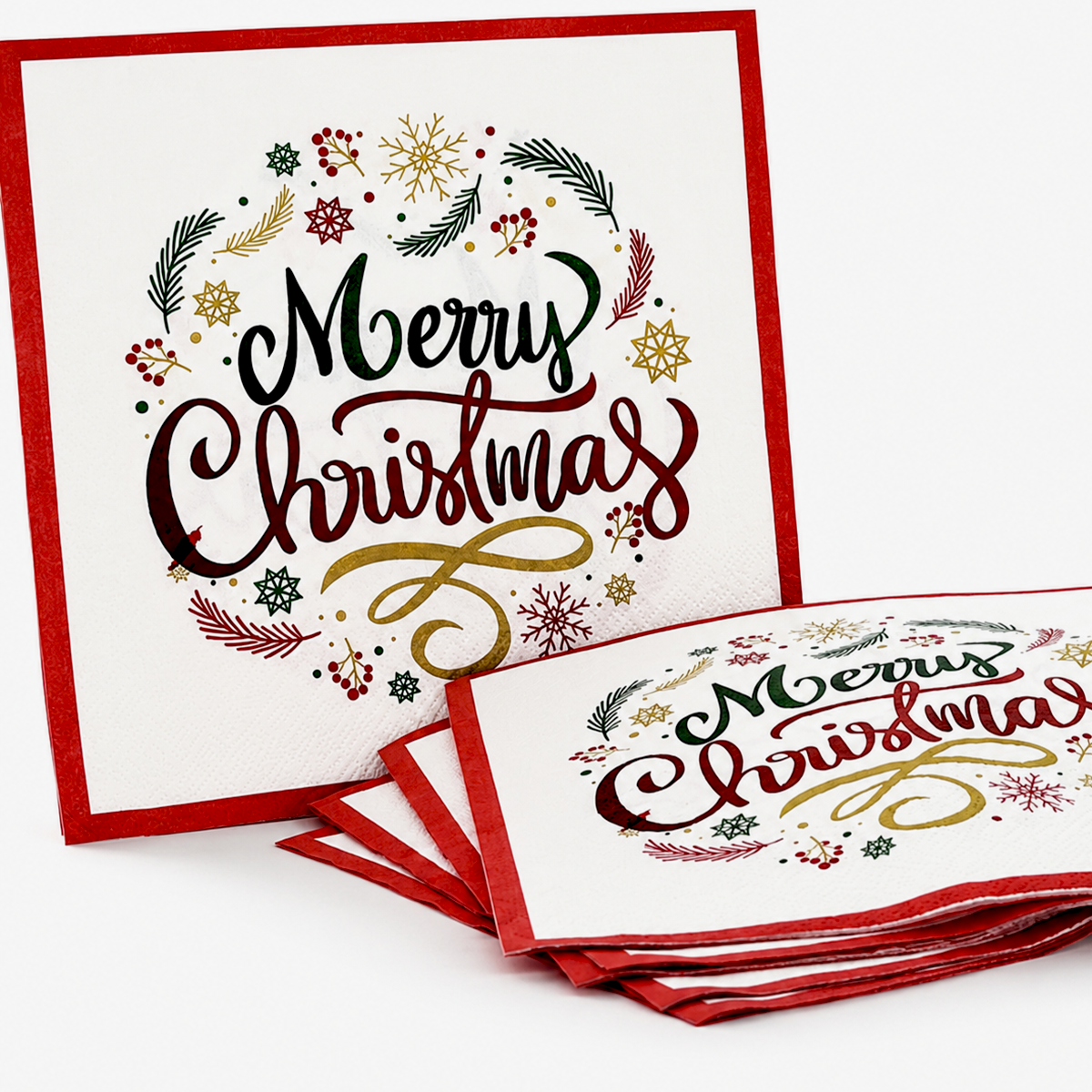 PARTTYHUB Merry Christmas Party Napkins – Pack of 16