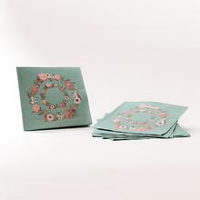 Parttyhub mint floral napkins | MFL | Pack 16