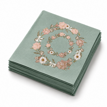 Parttyhub mint floral napkins | MFL | Pack 16