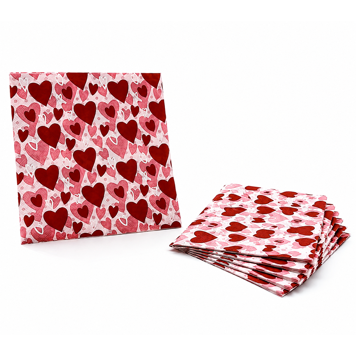 Parttyhub red hearts napkins | RH | Pack 16