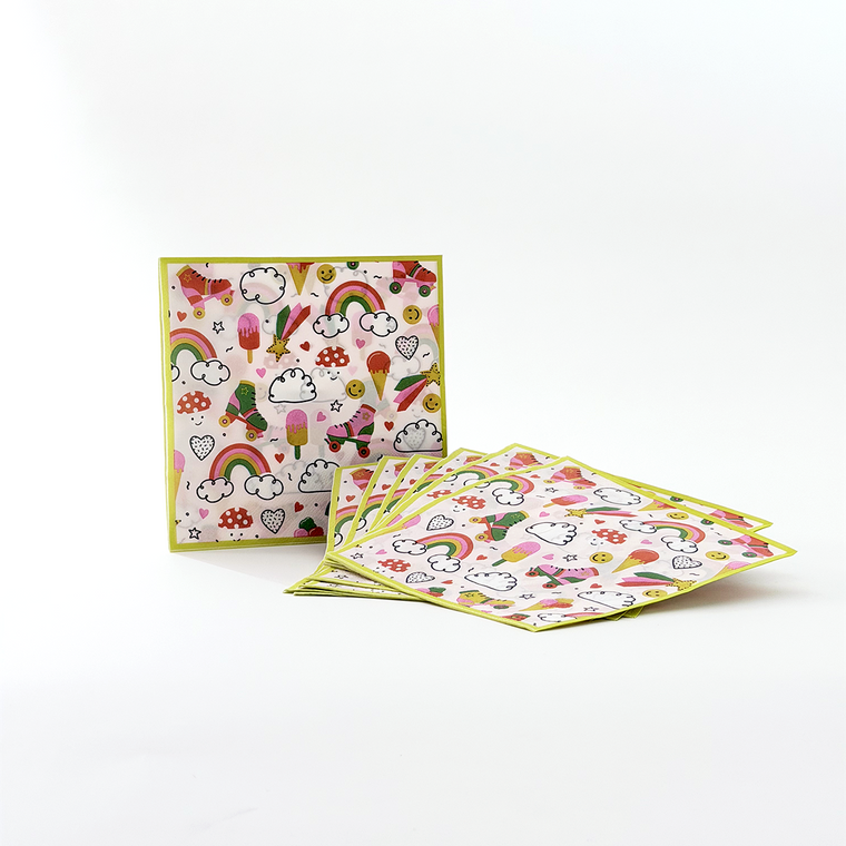 Parttyhub rainbow cloud napkins | RC | Pack 16