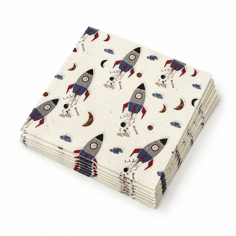 Parttyhub rocket adventure napkins | RKT | Pack 16