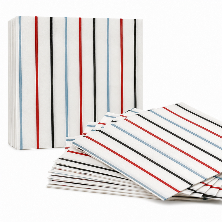 Parttyhub police car theme striped napkins | PCT | Pack 16
