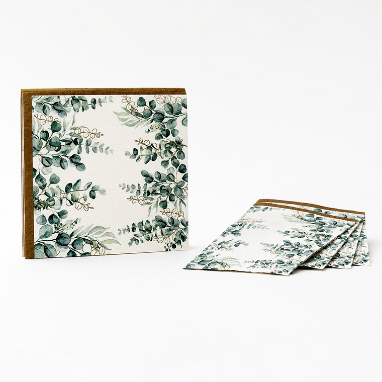 Parttyhub sage leaf napkins | SL | Pack 16