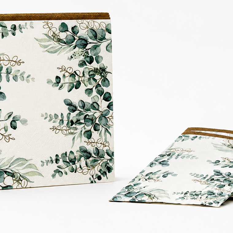 Parttyhub sage leaf napkins | SL | Pack 16